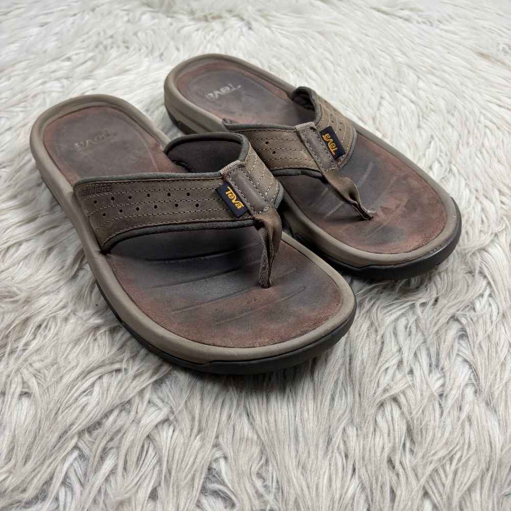 Teva Men's‎ 9 Brown Langdon Flip Sandals Gorpcore Beach Normcore